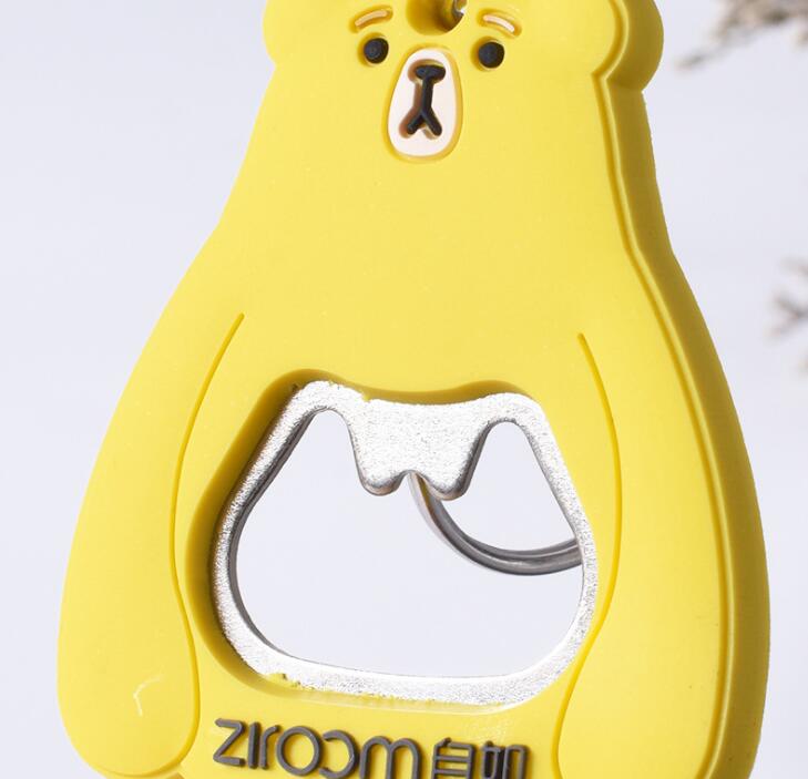 2D Cute Bear Pvc Soft Plastic Bottle Opener Keychain 2D Cute Bear Pvc Soft Plastic Bottle Opener Keychain
