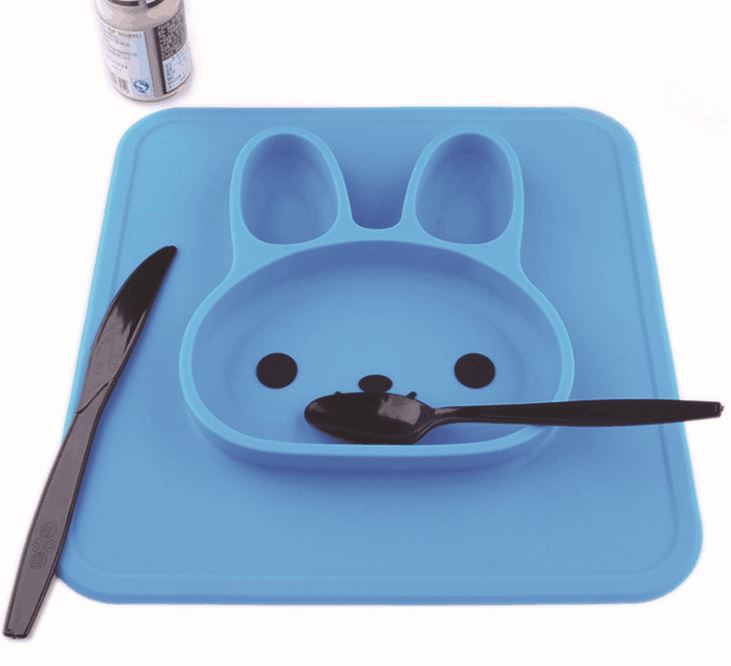 Rabbit Silicone Plate Placemat Baby Tableware