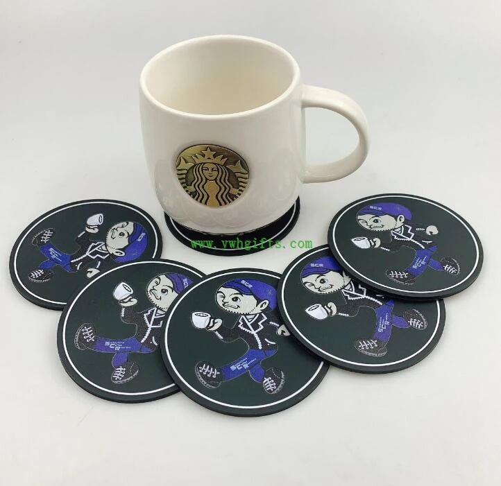 Soft PVC Cup Mat Eco-friendly Pvc Coaster Beer
