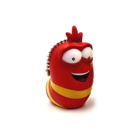 Funny Animal Larva Doll Keychains Souvenirs