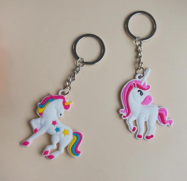 Amazon Cartoon Unicorn Luminous 3D PVC Rubber Key Chain