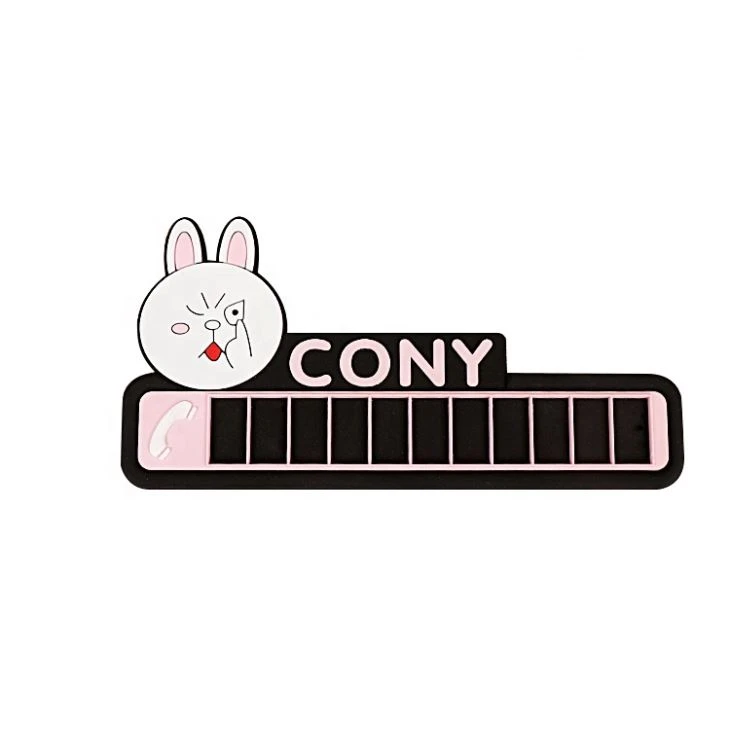 Cartoon Anime Temporary Pvc Car Parking Phone Number Card