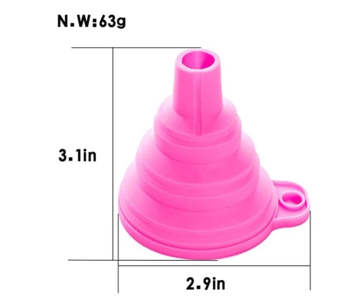 Food Grade Collapsible Foldable Silicone Funnel