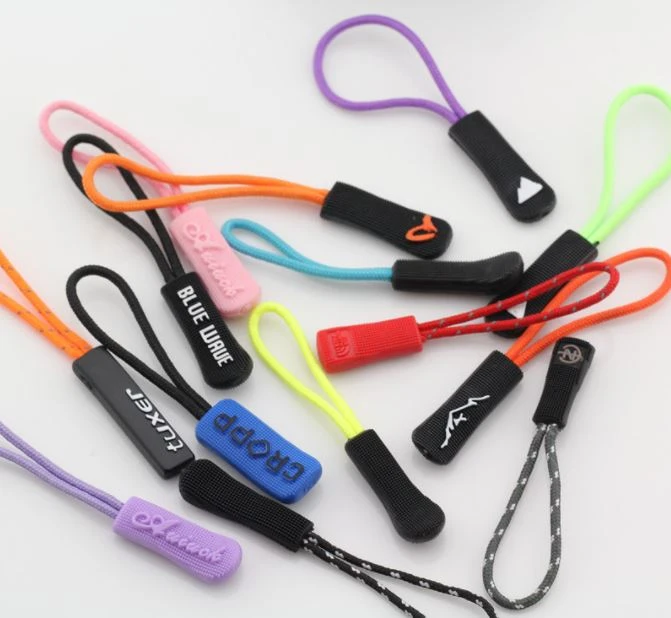 PVC Tabs Cord Zip Slider For Backpack