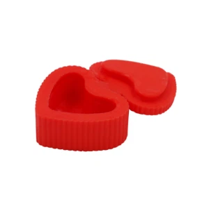 Flip Top Silikon Kosmetiska Cream Jars Dab Behållare Hjärtform