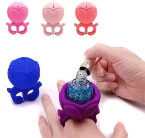 Lotus nagellack flaskhylsa 3D silikonskydd