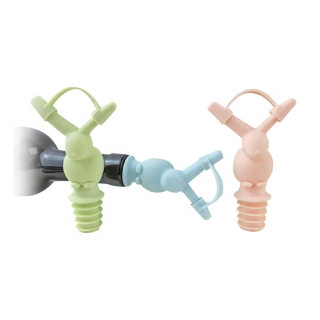 Rabbit Reusable Silicone Wine Bottle Caps