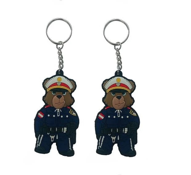 Semi-transparent 3d Pvc Rubber Keychains