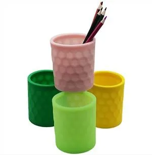 Återanvändbar 3D silikon transparent pennahållare för kontor eller skola