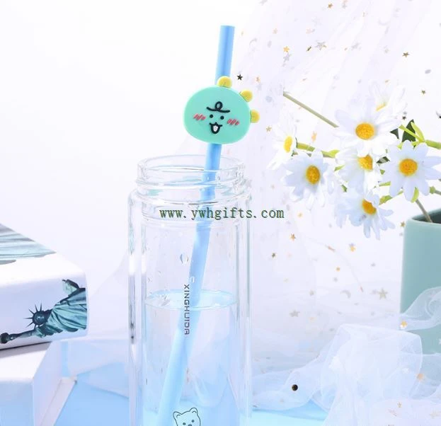 Cartoon Silicone Drinking Straw Baby Straw Food Grade Soft Straw