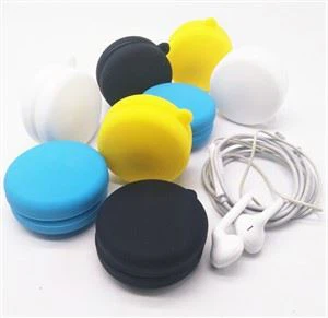 Hörlurshållare Silikonkabel Wrap Bärbar Omslagsväska Sladd Organisatör