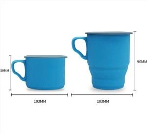 Ny resa utomhus hopfällbar kopp silikon hopfällbar kaffemugg